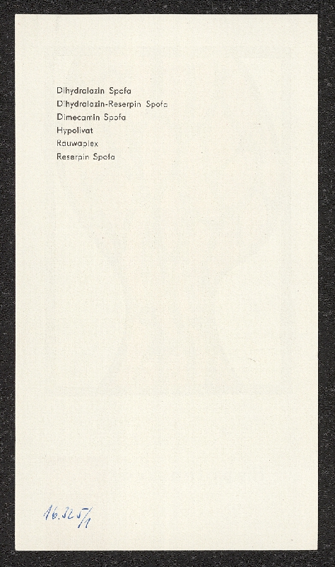 Josef Veselý – inzertní vložky do lékařského diáře 1-5 