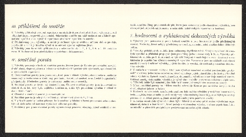 Ludvík Feller – Organizační řád soutěže o dokonalý výrobek 
