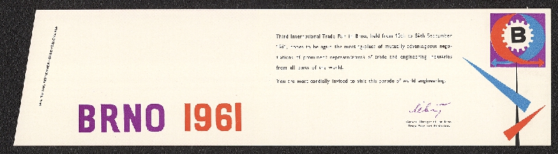 neznámý – Third International Trade Fair Brno 