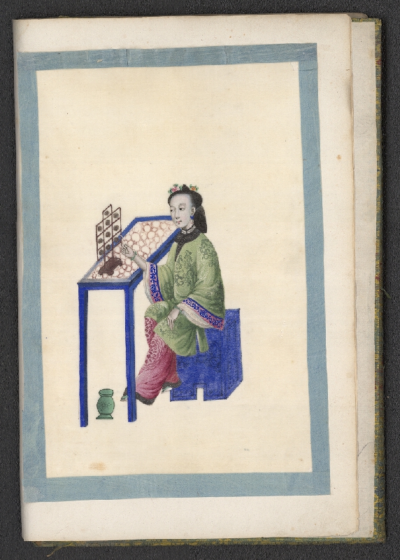 neznámý – miniaturní malba na rýžovém papíru 