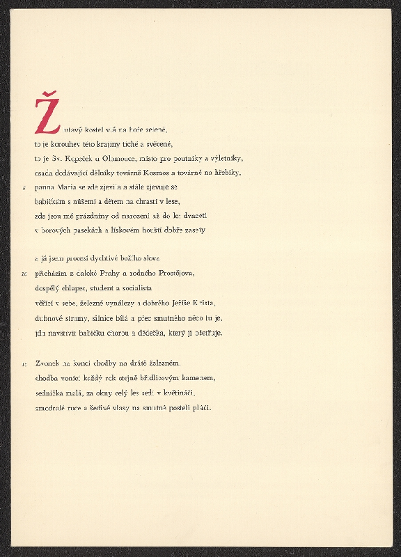 Jaroslav Sůra – J. Wolker, Svatý Kopeček 