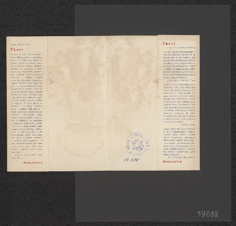 neznámý – Hostovský - Úkryt 