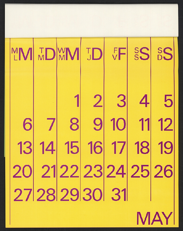 H. Roukholz – Kalendář "numerus" 1974 