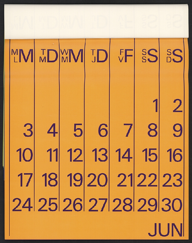 H. Roukholz – Kalendář "numerus" 1974 