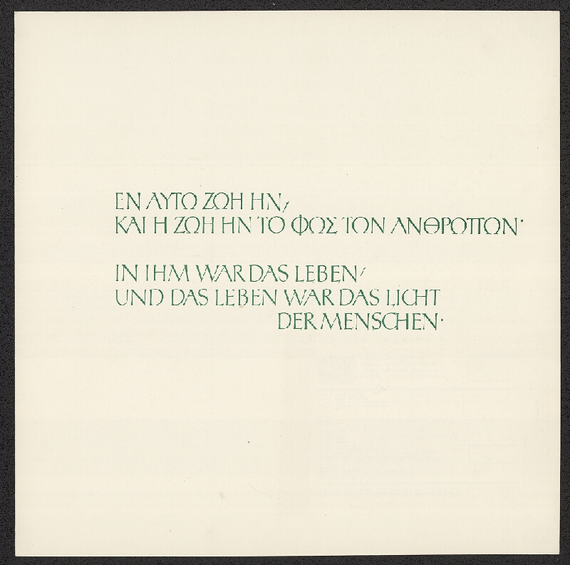 Ernst Degasperi – Prolog nach Johannes 