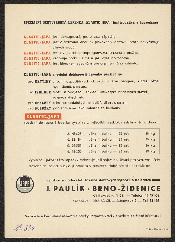 Hugo Táborský – Elastic - Japa 