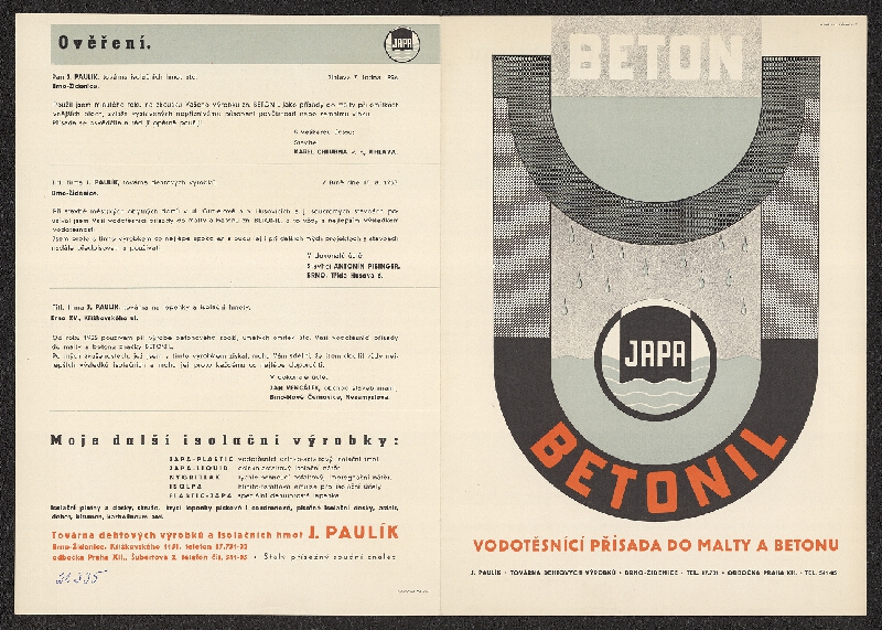 Hugo Táborský – Beton - Japa - Betonil 