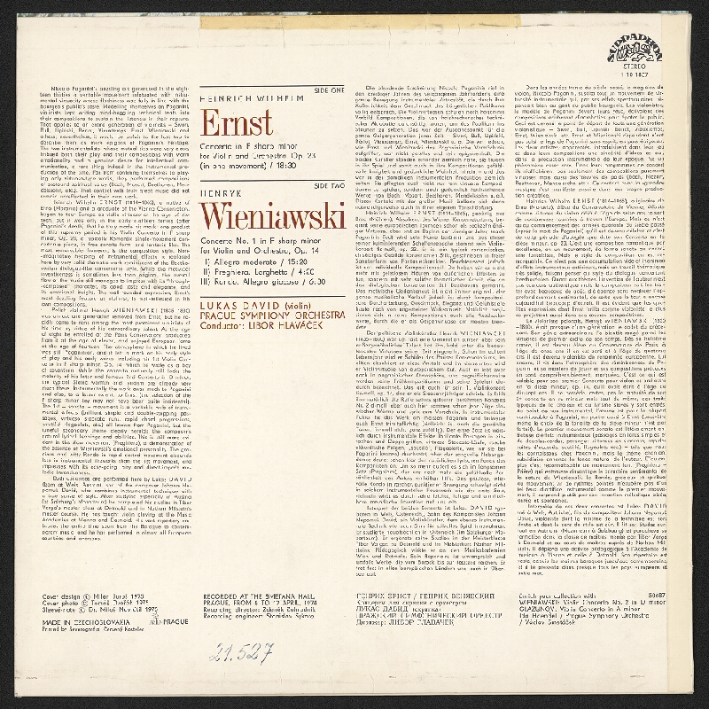 Milan (Mejla) Jaroš – Ernst Wieniawski 