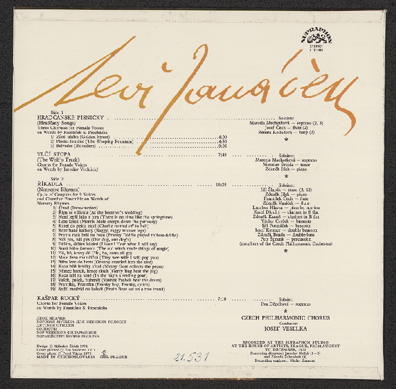 Miloslav Žáček – Leoš Janáček 