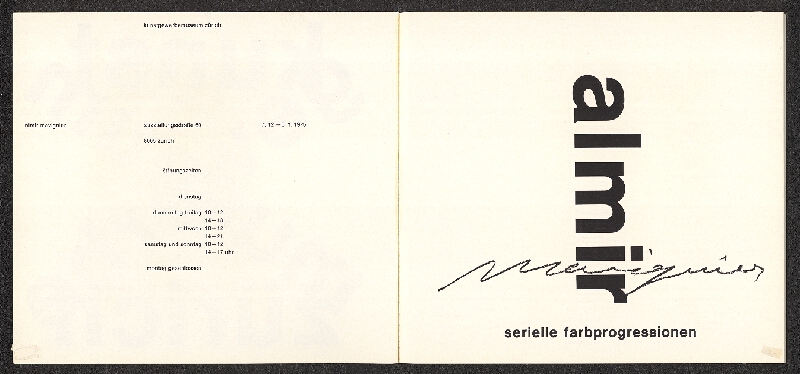 Almir Mavignier da Silva – Kunstgewerbemuseum Zürich 