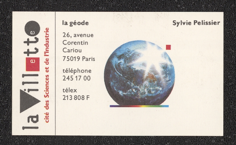 Pierre Bernard – La Villete, Cité des Sciences et de l'Industrie 