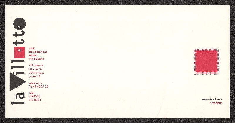 Pierre Bernard – La Villete, Cité des Sciences et de l'Industrie 