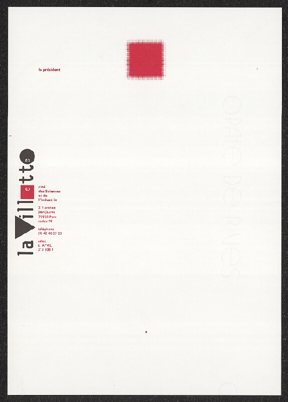 Pierre Bernard – La Villete, Cité des Sciences et de l'Industrie 