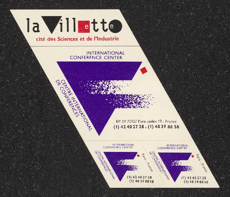 Pierre Bernard – La Villete, Cité des Sciences et de l'Industrie 