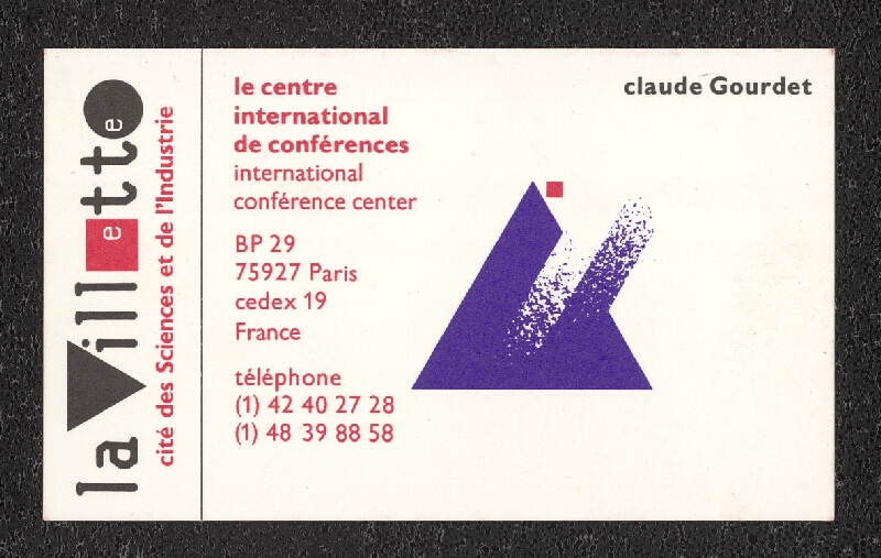 Pierre Bernard – La Villete, Cité des Sciences et de l'Industrie 