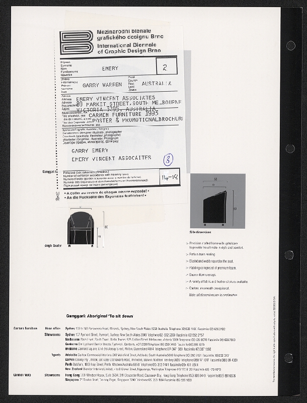 Garry Warren Emery – Carmen Furniture 1993 