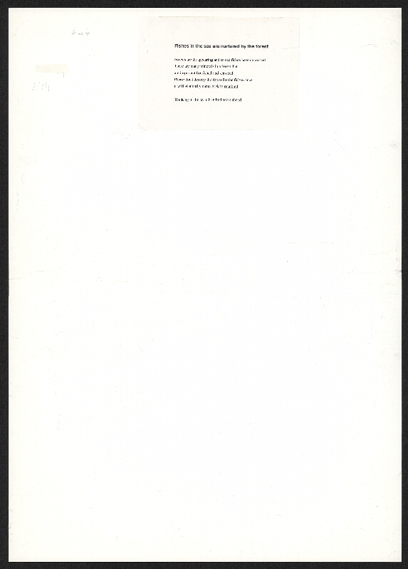 Norito Shinmura – [Fishes in the sea are nurtured by the forest] 