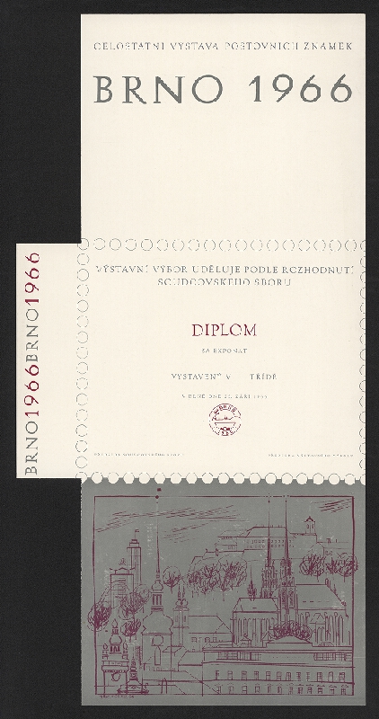 Jarmil Klecker – Diplom, celostátní výstava poštovních známek 