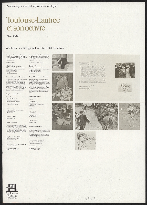 Arnold Saks – Toulouse-Lautrec et son ouvre M.G. Dortu, Colectors Edition 