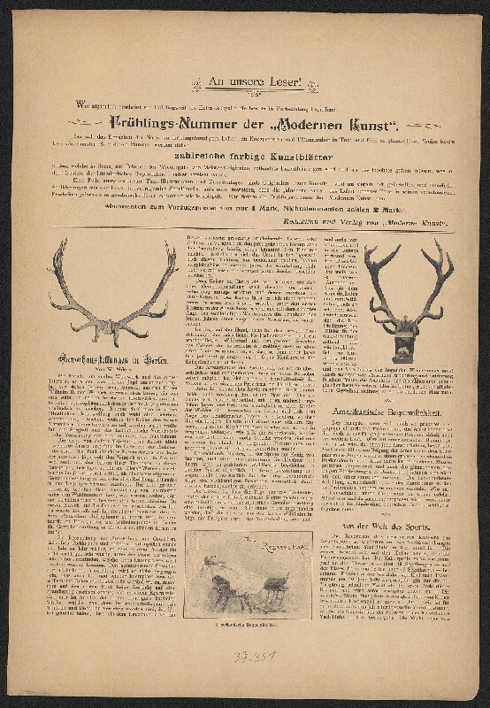 Hans Schulze – Moderne Kunst, 15. Heft, XIV. Jahrgang, Berlin-Leipzig-Wien-Stuttgart 