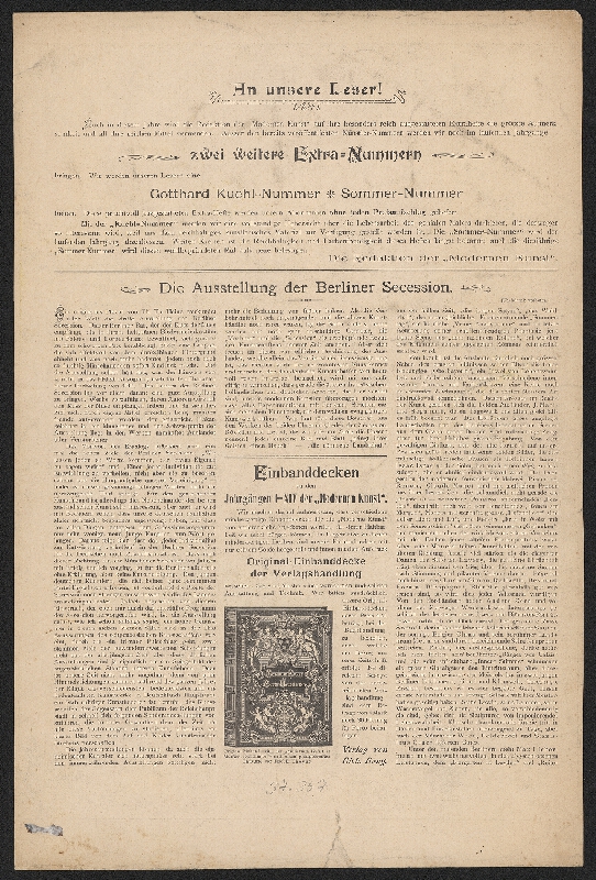 neznámý – Moderne Kunst, 21. Heft, XV. Jahrgang, Ferdinand Keller Nummer. Künstlerhaus Einweihung München 1900 