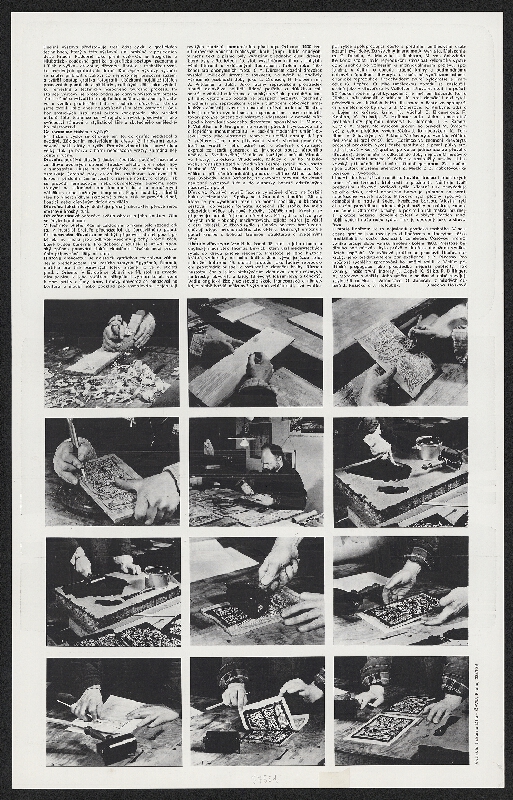 neznámý – Tisk z výšky, dřevořez, dřevoryt, linořez 1986, Výstavní síň Umění knihy 