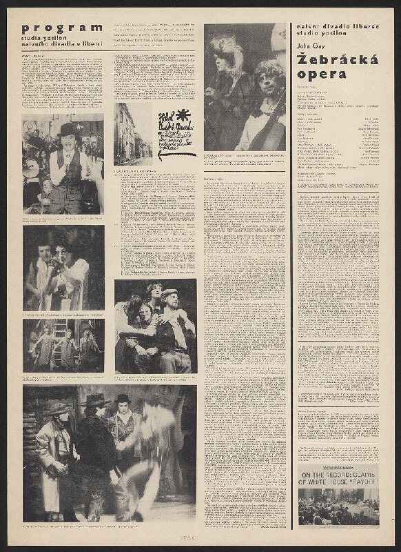 Jan Schmid – J. Gay, Žebrácká opera, Studio Ypsilon - Naivní divadlo v Liberci 