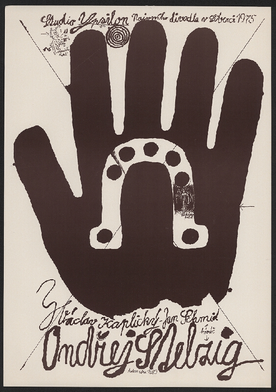 Jan Schmid – V. Kaplický, J. Schmid, Ondřej Stelzig. Studio Ypsilon Naivního divadla v Liberci 1975 