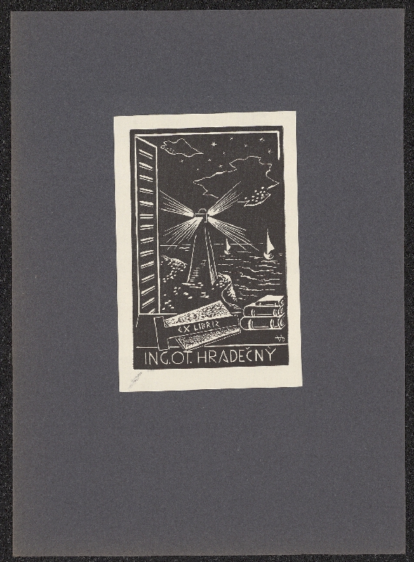 Vlasta J. Ambrožová – Ex libris Ing.Ot.Hradečný 