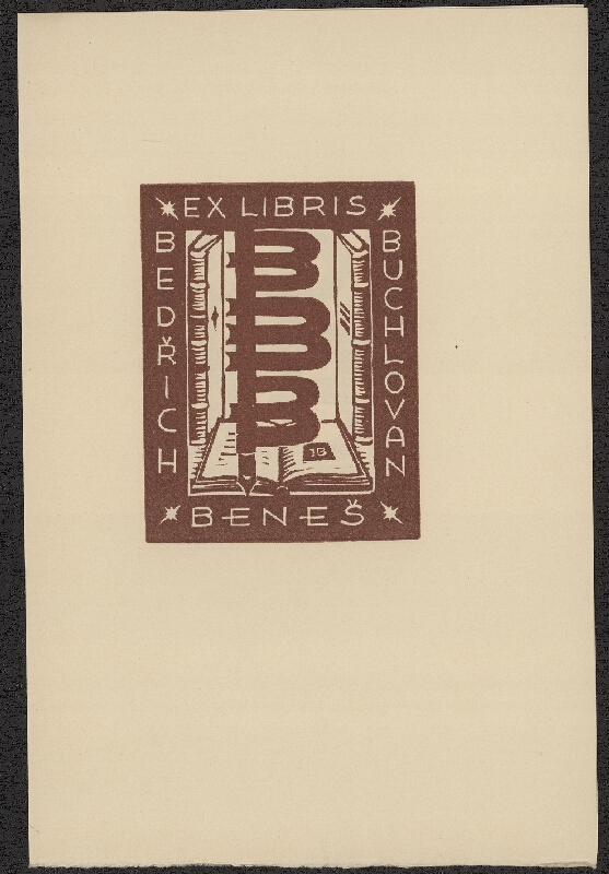 Jaro (Jaroslav) Beran – Jaro Beran; Ex libris. Soubor 10 linorytů. MCMXXXII 