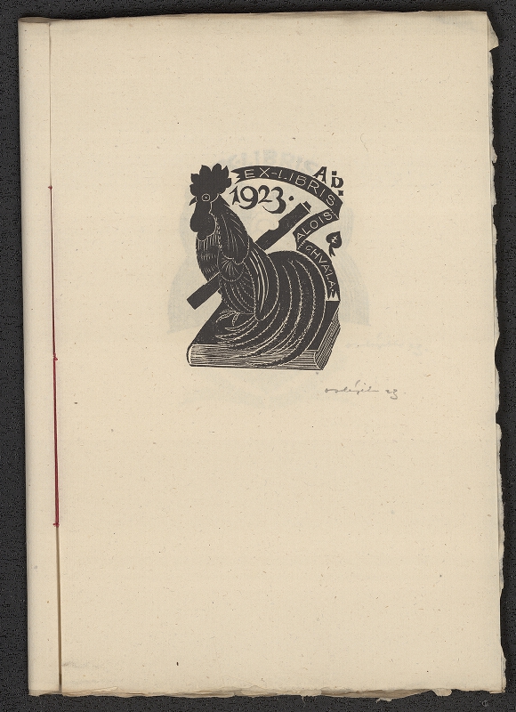 Otakar Hájek – Ex libris dvanácti tovaryšů, přátel známých at.d. at.d. 1923 