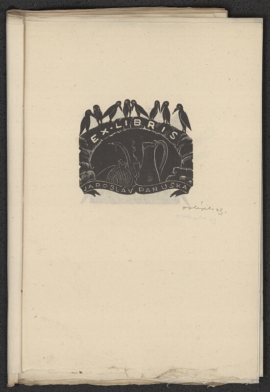 Otakar Hájek – Ex libris dvanácti tovaryšů, přátel známých at.d. at.d. 1923 