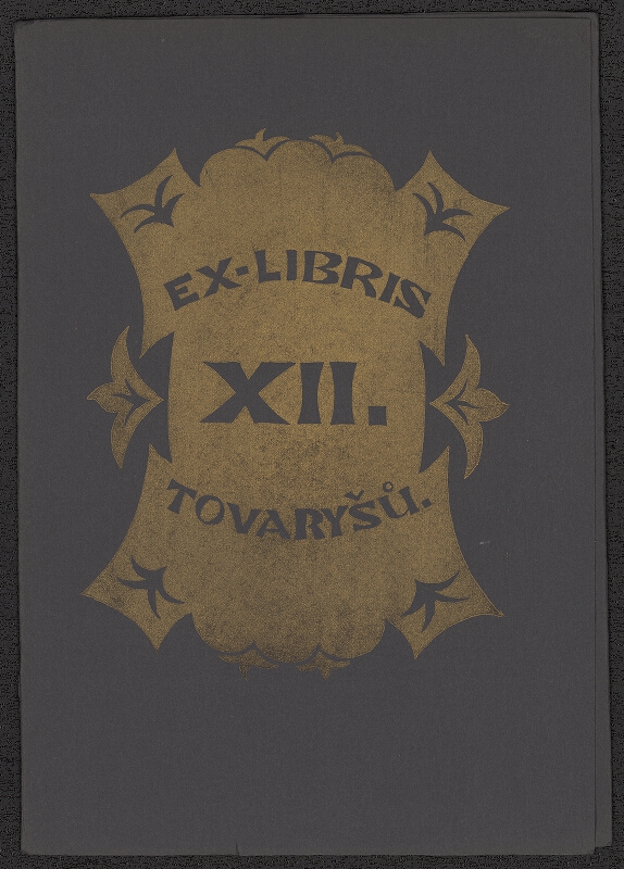 Otakar Hájek – Ex libris dvanácti tovaryšů, přátel známých at.d. at.d. 1923 