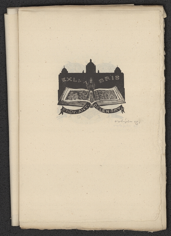 Otakar Hájek – Ex libris dvanácti tovaryšů, přátel známých at.d. at.d. 1923 