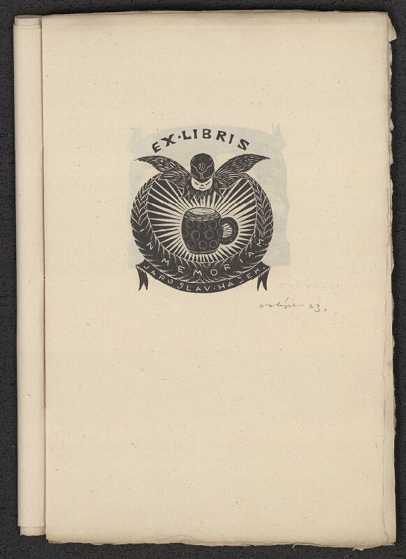 Otakar Hájek – Ex libris dvanácti tovaryšů, přátel známých at.d. at.d. 1923 