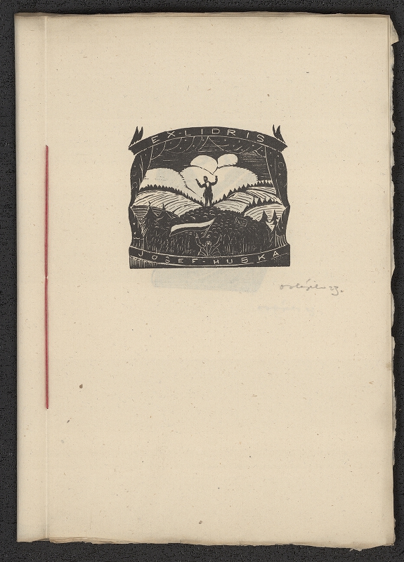 Otakar Hájek – Ex libris dvanácti tovaryšů, přátel známých at.d. at.d. 1923 