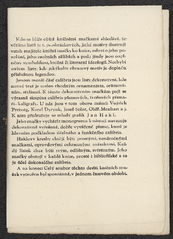 Jan Hakl – Knižní značky Jana Hakla. MCMXLIII 