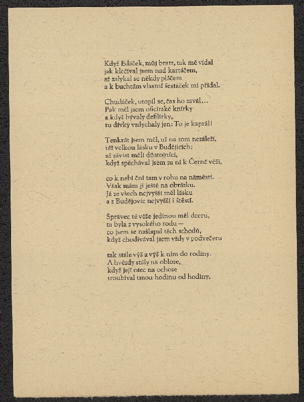 Jan Halla – Vzpomínka z Budějovic 