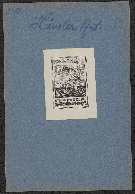 Antonín Häusler – Ex libris rodina Sadílková 
