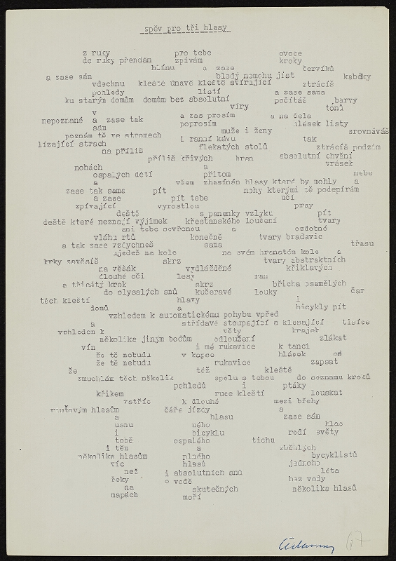 Karel Adamus – Zpěv pro tři hlasy 