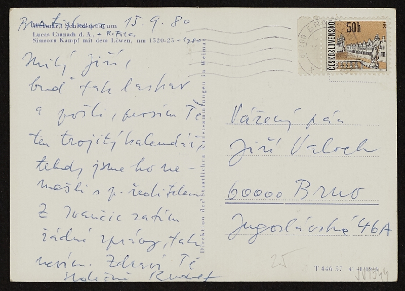 Rudolf Fila – Bez názvu - interpretovaná předloha: Lucas Cranach 