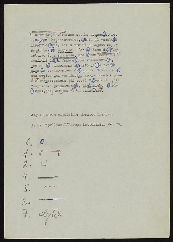 Ladislav Novák – A. M. Ripallino L´Europa Letteraria 