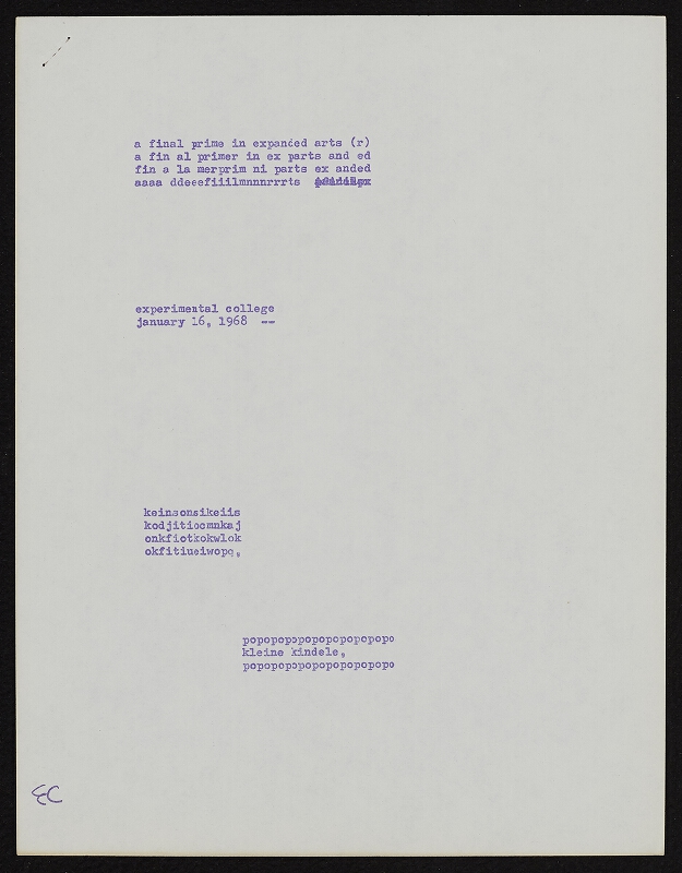 Ken Friedman – A Final Prime in Expanded Arts® 