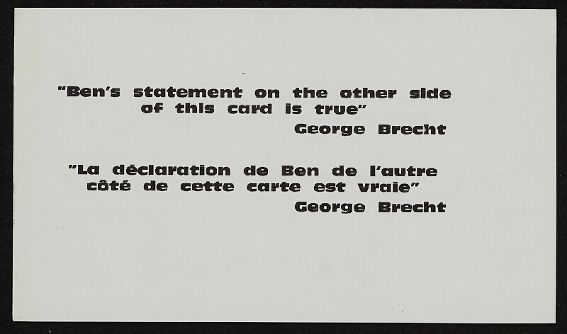 Ben Vautier – Bez názvu 