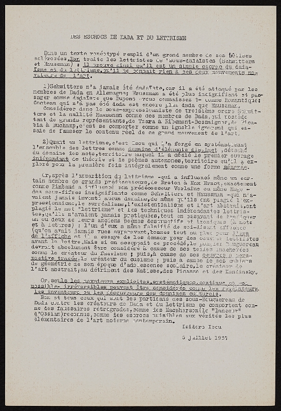 Ben Vautier – Galerie Ben Doute de Tout Presente 