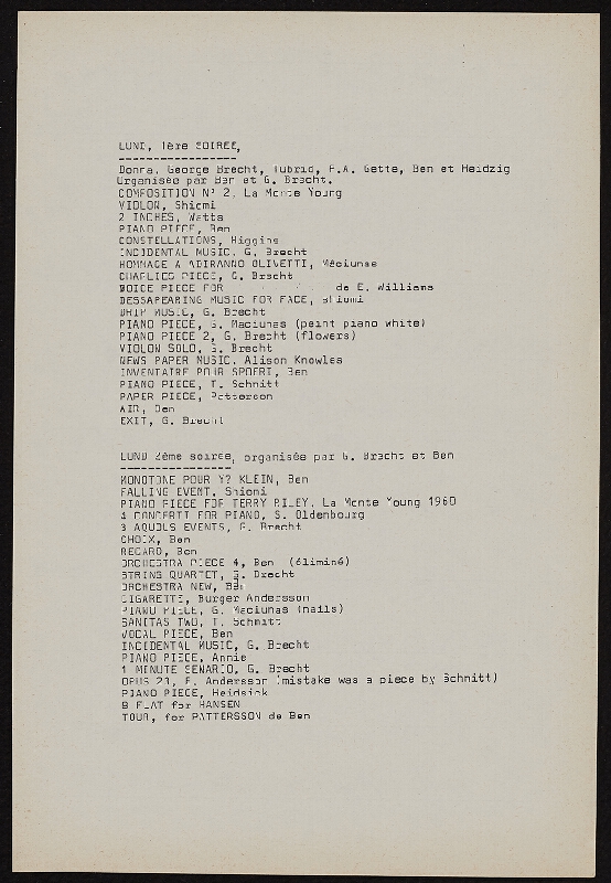 Ben Vautier – Galerie Ben Doute de Tout Presente 