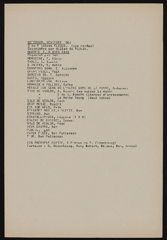 Ben Vautier – Galerie Ben Doute de Tout Presente 