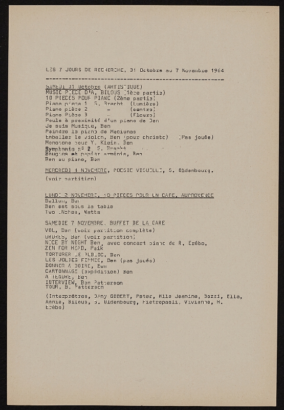 Ben Vautier – Galerie Ben Doute de Tout Presente 