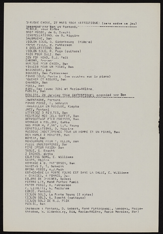 Ben Vautier – Galerie Ben Doute de Tout Presente 