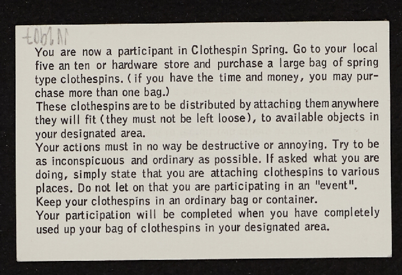 Albert M. Fine – Clothespin Spring from Flux Year Box 2 